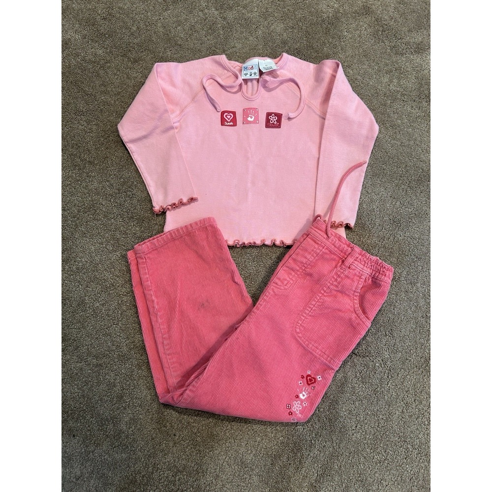 Vintage Y2K Youth Mudd 2 Of Outfit Long Sleeve & Corduroy Pants Size 5T
